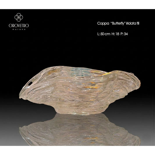 Orovetro Murano 'Butterfly' Decorative Glass Centre Piece