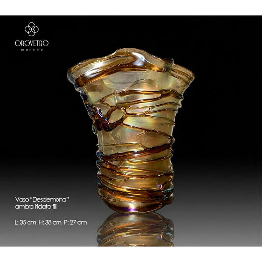 Orovetro Murano 'Desdemona' Decorative Glass Vase