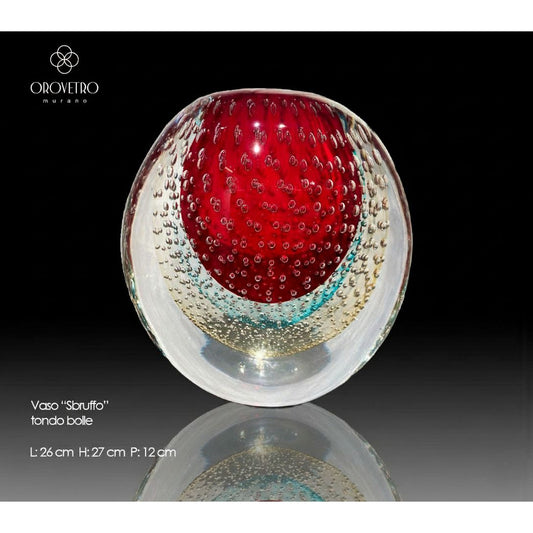 Orovetro Murano 'Sbruffo' Decorative Glass Vase